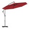 10ft Cantilever Patio Hanging Umbrella with Base, Crank Handle and Air Vent